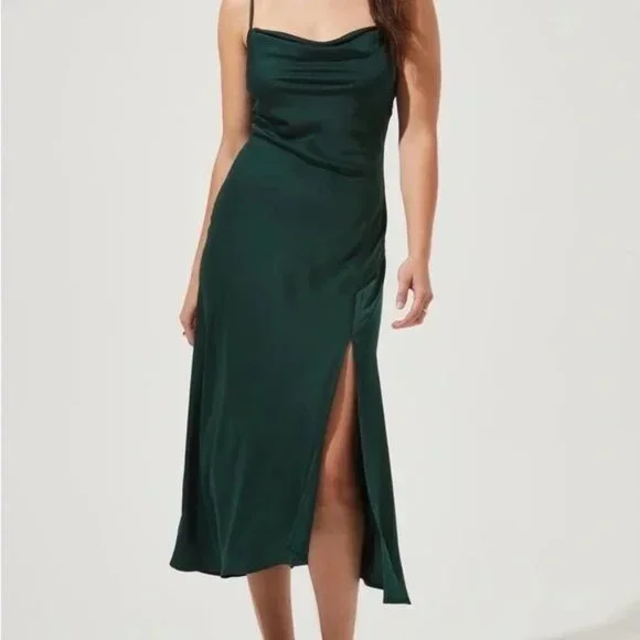 Gaia Midi Dress Hunter Green